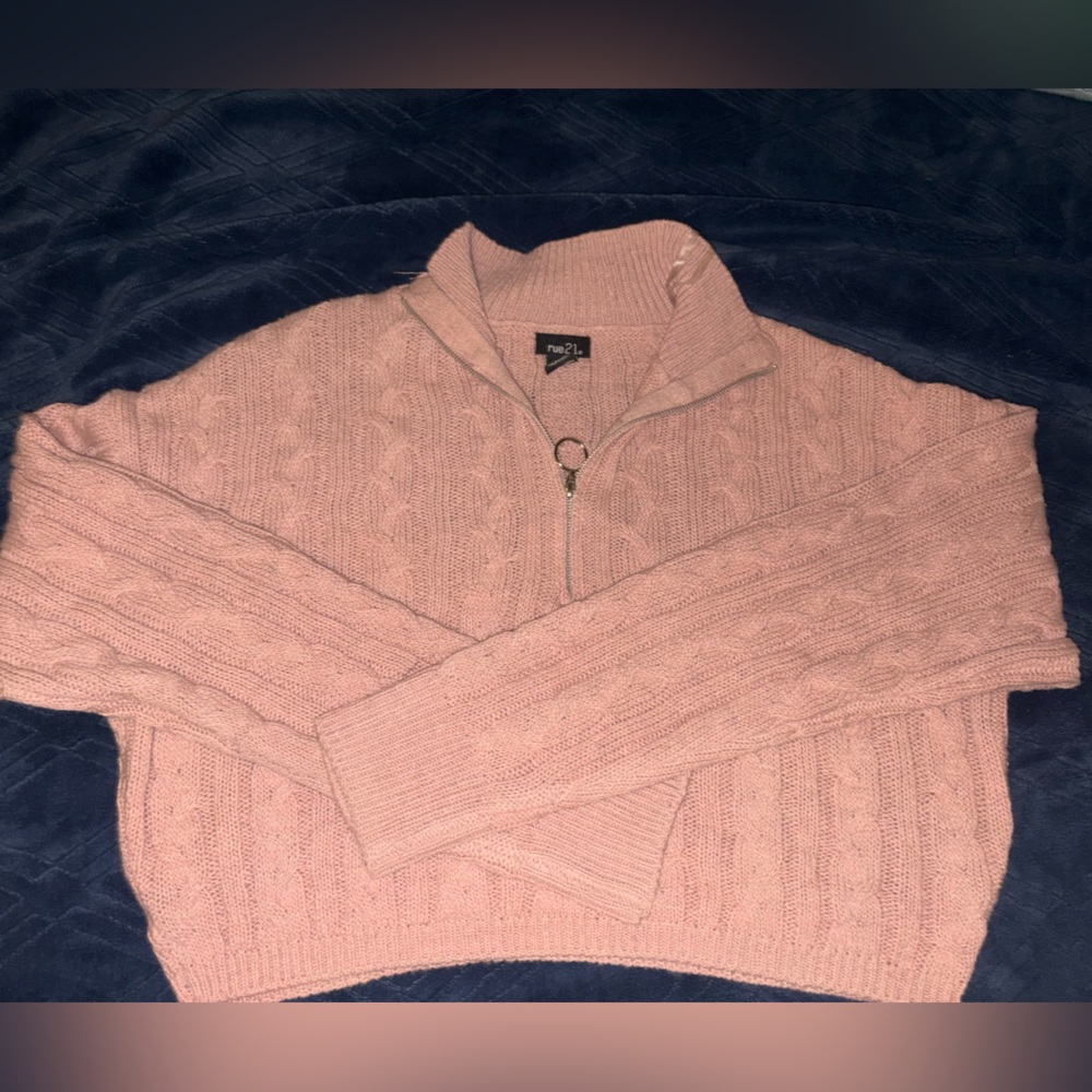 Rue21 Pink Cable Knit Sweater MEDIUM